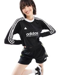 adidas Originals - Adidas football - tiro - top a maniche lunghe con 3 strisce - Lyst