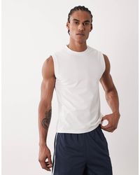 4505 - Shrunken Muscle Fit Cotton Tank With Quick Dry Finish - Lyst