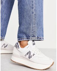 New Balance - 574+ - sneakers sporco con dettaglio zebrato - Lyst