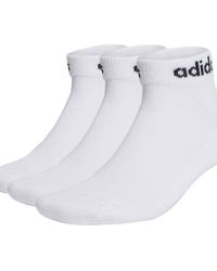adidas Originals - Adidas Training Linear 3 Pack Cushioned Ankle Socks - Lyst