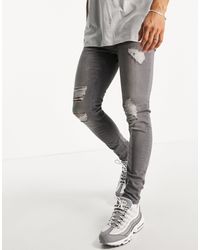 Only & Sons - Skinny Fit Jeans With Rips - Lyst