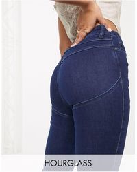 ASOS Hourglass 'lift And Contour' Skinny Jeans - Blue