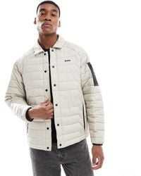 BOSS - – wattierte trucker-jacke - Lyst