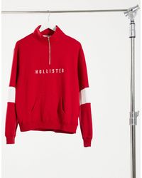 hollister half zip teddy pullover