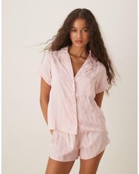 Boux Avenue - Jacquard Short Sleeve Revere Pyjama Set - Lyst