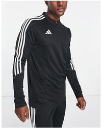 adidas Originals - Adidas football - tiro 23 - t-shirt nera e bianca a maniche lunghe - Lyst