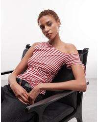 Monki - Off Shoulder Ruched Top - Lyst