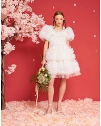 Sister Jane - Dream Bridal Tulle Ruffle Mini Dress - Lyst