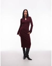 & Other Stories - Long Sleeve Midi Colla Knitted Dress - Lyst