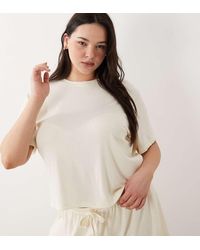 ASOS - Asos Design Curve Mix & Match Rib Oversized Pyjama Tee With Side Splits - Lyst