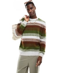 ASOS - Relaxed Knitted Brushed Jumper With Space Dye Design - Lyst
