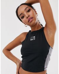 nike black choker crop top