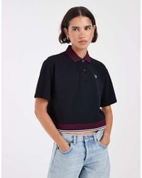 Fred Perry - Contrast Hem Polo Shirt - Lyst