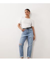 New Look - Tori Ripped Mom Jean - Lyst