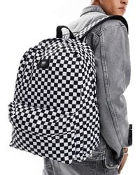 Vans - Old skool - sac à dos à carreaux - noir et blanc - Lyst
