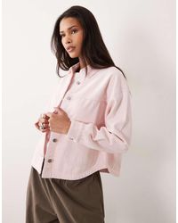 Jdy - Boxy Denim Jacket With Front Pockets - Lyst