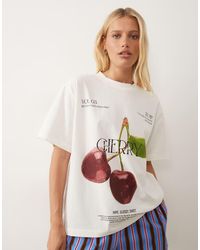 ASOS - Oversized T-shirt With Cherry Graphic - Lyst