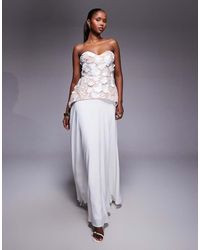 Jarlo - Kay Floral Lace Bustier Maxi Dress - Lyst