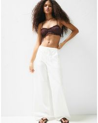 Pull&Bear - – weite hose aus popeline - Lyst