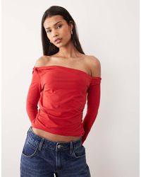 Abercrombie & Fitch - Asymmetric Twist Long Sleeve Top - Lyst