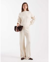 ASOS - Fluffy Knitted Ribbed Trouser Co-ord - Lyst