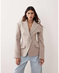 ARRANGE - Tailored Cinched Waist Blazer - Lyst