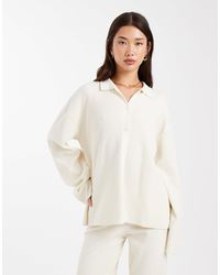 ASOS - Gilet confort d'ensemble en maille ultra-douce - écru - Lyst
