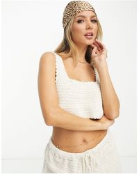 Rip Curl - Rip Curl Oceans Together Crochet Beach Crop Co-ord Top - Lyst