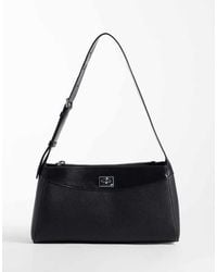 Calvin Klein - Mini Shoulder Bag With Grain Texture And Hardware - Lyst