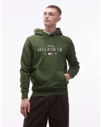 Tommy Hilfiger - Stacked Large Centre Logo Hoodie - Lyst