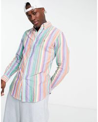 Polo Ralph Lauren - Icon Logo Multi Stripe Oxford Shirt Custom Regular Fit - Lyst