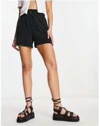 Noisy May - High Waisted Paperbag Shorts - Lyst