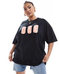ASOS - Asos design curve - t-shirt oversize épais avec motif cannettes - Lyst