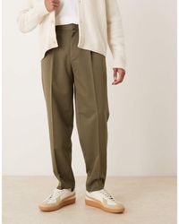 ASOS - Tailored Oversized Tapered Pants With Front Pleats - Lyst