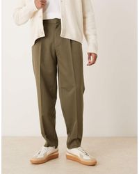 ASOS - Oversized Tapered Dress Pants With Front Pleats - Lyst