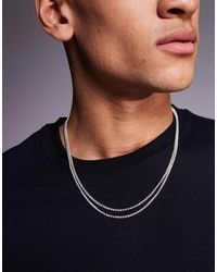 ASOS - Ketting Met Meerdere Rijen Met Venetiaanse Schakels - Lyst