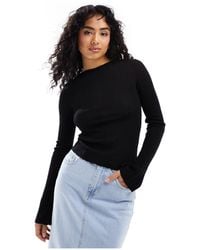 & Other Stories - Merino Wool Knitted Variegated Rib Top With Boat Neck - Lyst
