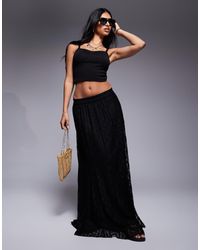 ASOS - Maxi Rok Van Kant Met Godetplooien - Lyst
