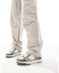 ASOS - Zapatillas De Deporte Grises Con Cordones De - Lyst