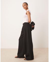 ASOS - Asos Design Tall Interlock Super Wide Leg Trouser - Lyst