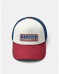 Pull&Bear - Cappellino Trucker Con Scritta "Service Supply" - Lyst