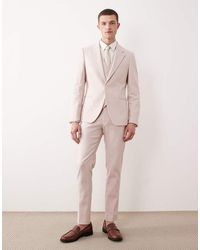 ASOS - Skinny Linen Rich Suit Trs - Lyst
