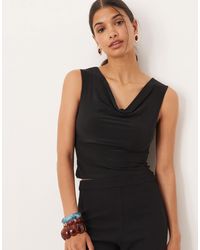 ASOS - Slinky Drape Cowl Neck Top - Lyst