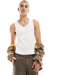 Reclaimed (vintage) - Ribbed Vest With Seaming Detail - Lyst