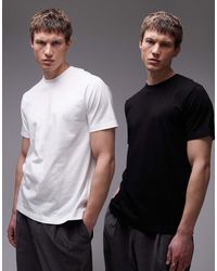 TOPMAN - – regulär geschnittene t-shirts im 2er-pack - Lyst