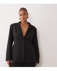 ASOS - Curve Tailored Moulded Hip Tux Blazer - Lyst