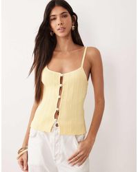 SNDY'S - Rib Knit Beaded Front Cami Top - Lyst