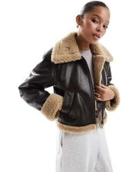 ONLY - Giubbotto Stile Aviatore Con Pelliccia Sintetica - Lyst