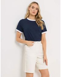 Long Tall Sally - Denim Bermuda Shorts - Lyst
