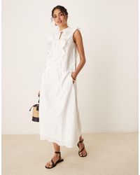 Y.A.S - Full Broderie Detail Midi Skirt Co-ord - Lyst